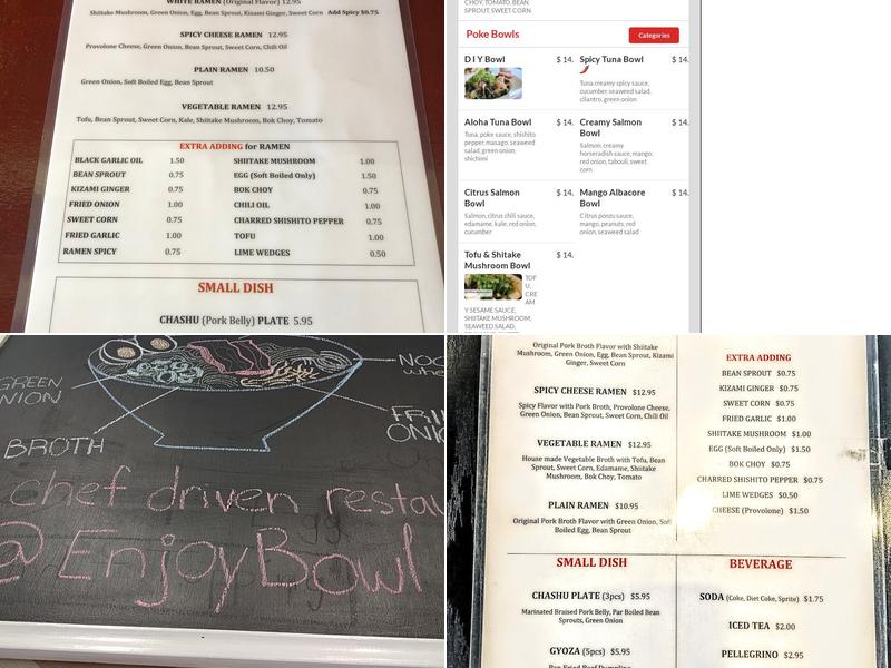 Enjoy Bowl - Ramen Bar Menu