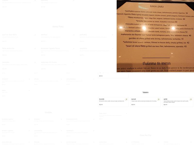 Loukà Beverly Hills Menu