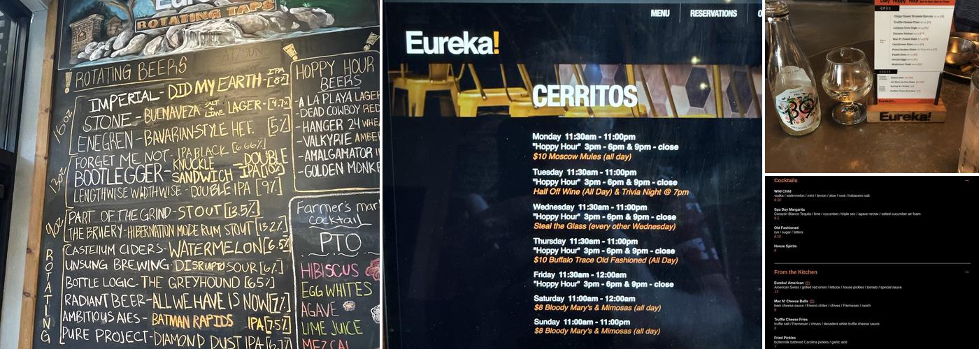 Eureka! Menu