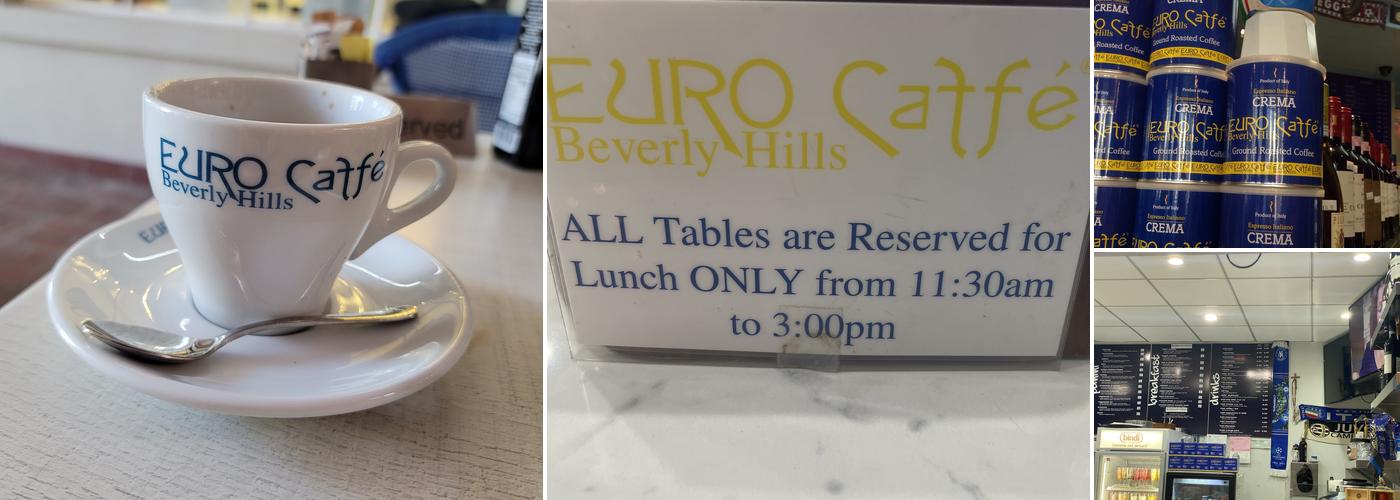 Euro Caffe Beverly Hills Menu