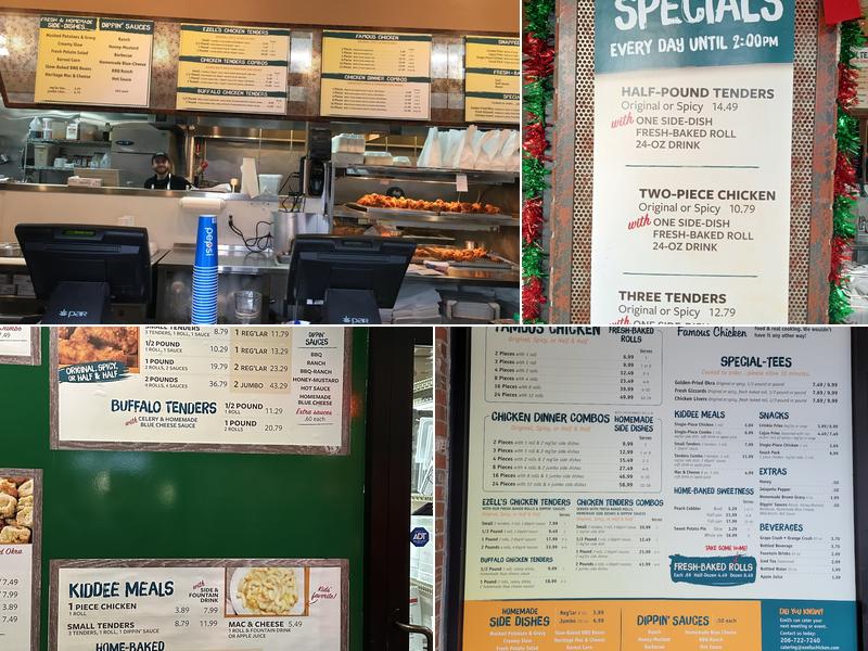 Ezell's Famous Chicken Menu