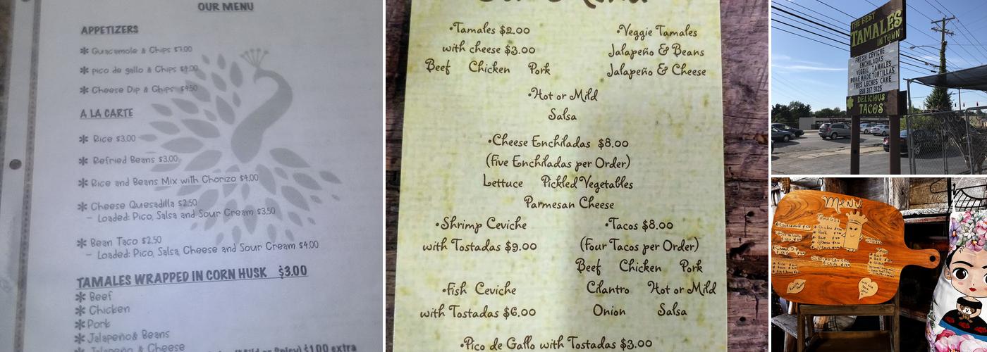 Maria's Mexican Cuisine Menu