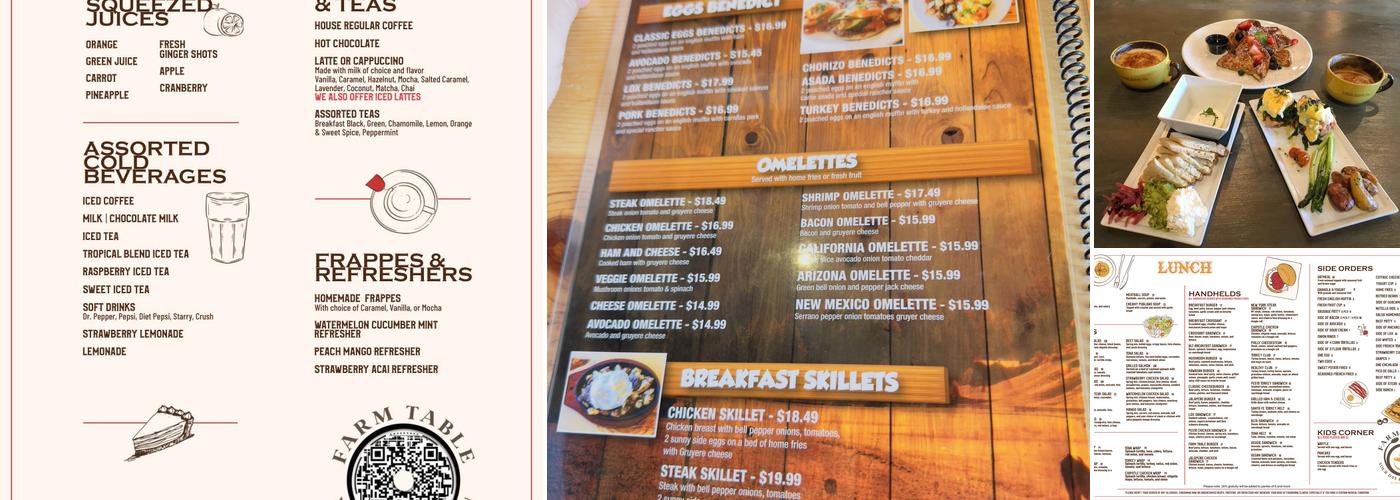FarmTable Coffehouse Menu