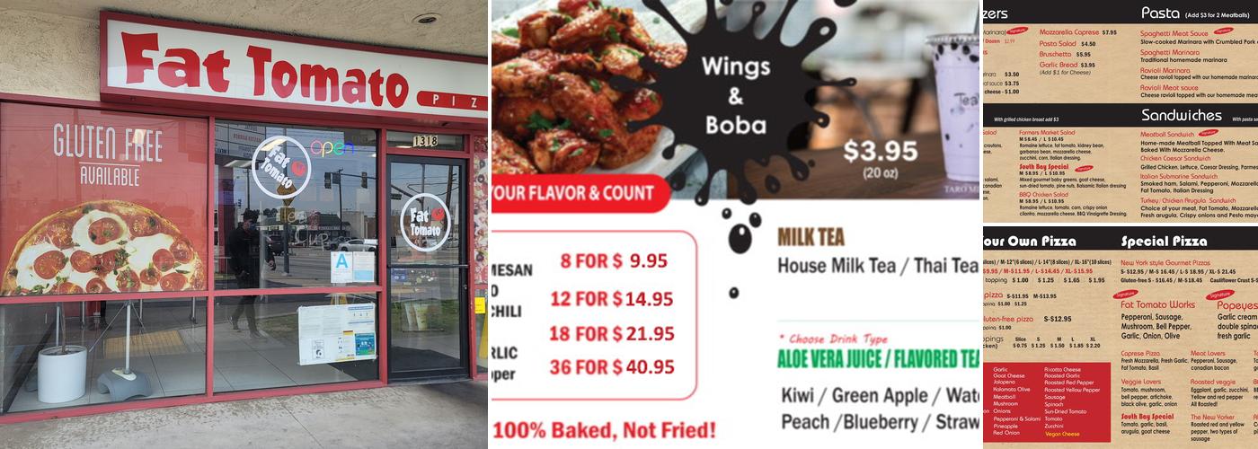 Fat Tomato Pizza & Wings (Harbor City) Menu