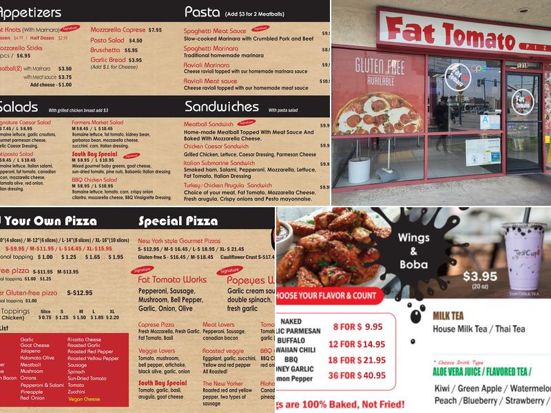 Fat Tomato Pizza & Wings (Harbor City) Menu