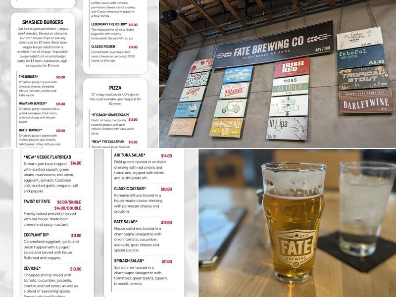Fate Brewing Company - Scottsdale Menu