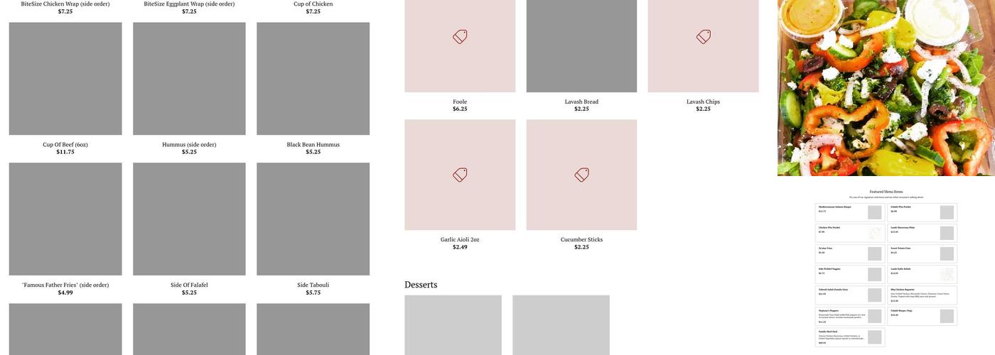 Father Nature Lavash Bistro Menu