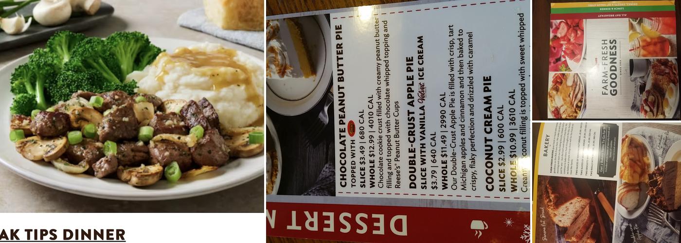 Bob Evans Menu