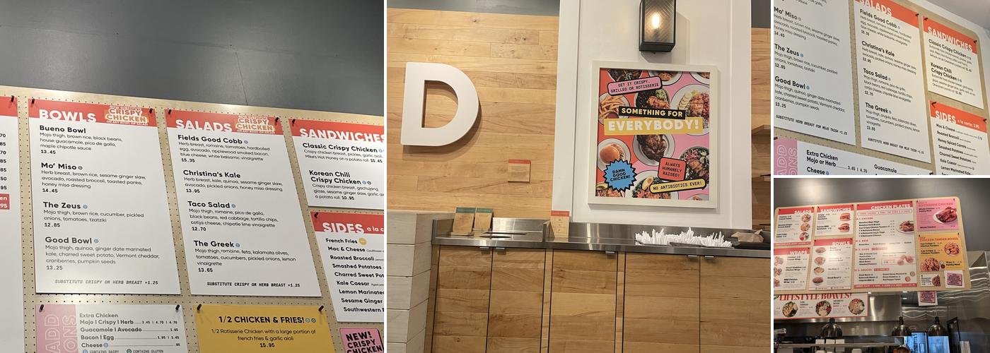 Fields Good Chicken Menu