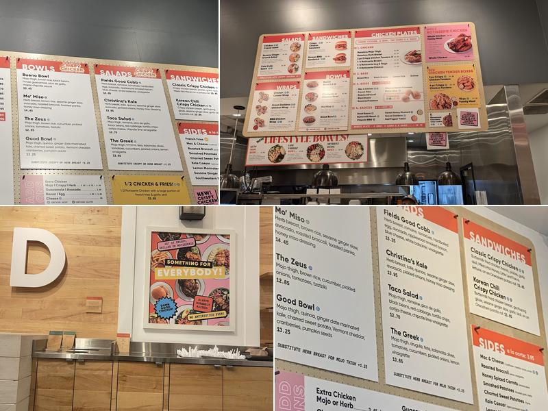 Fields Good Chicken Menu