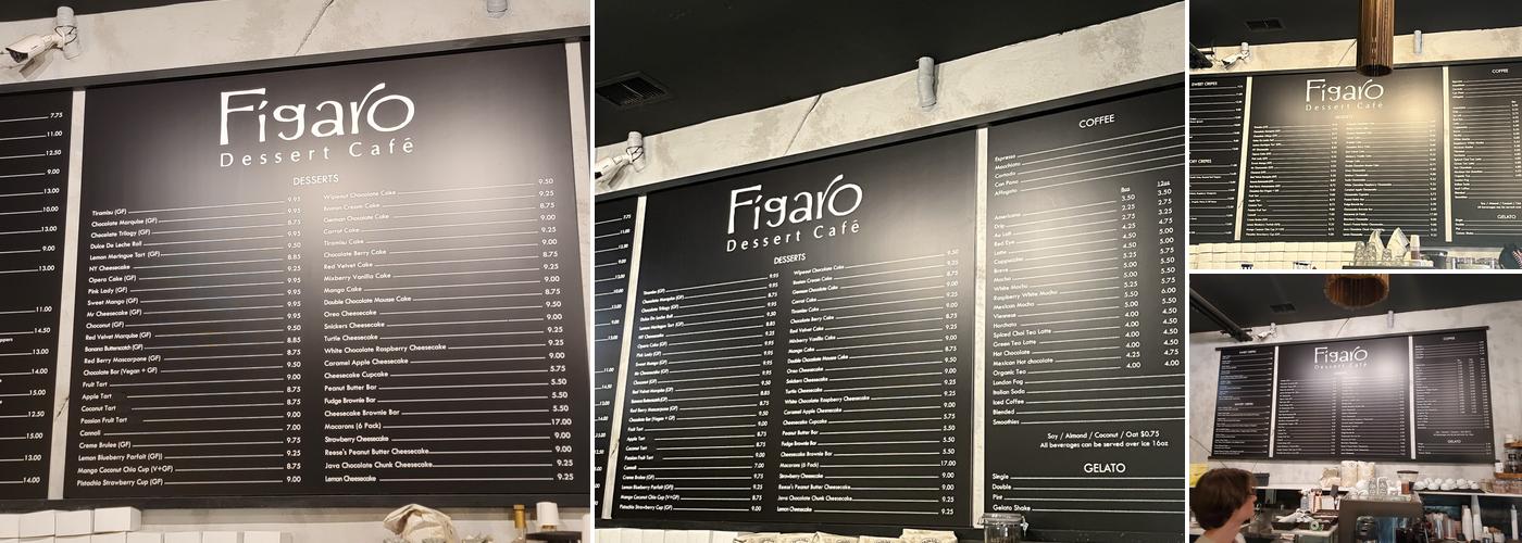 Figaro Dessert Cafe Menu