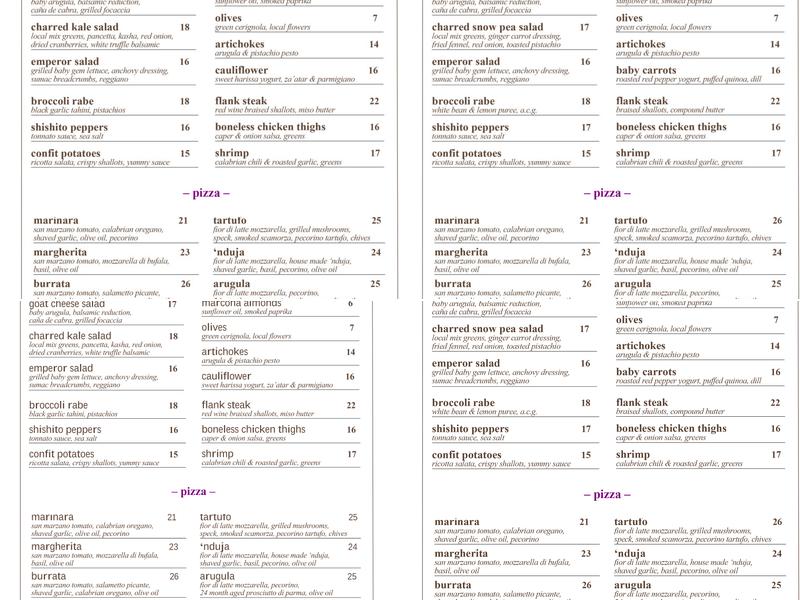 figidini Menu