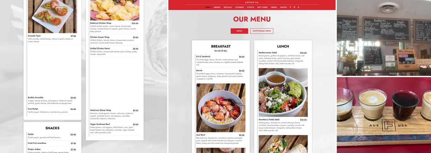 Fillmore Coffee Co. Menu