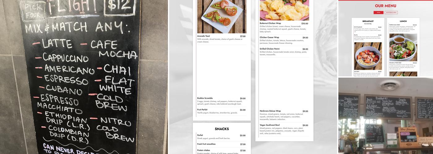 Fillmore Coffee Co. Menu