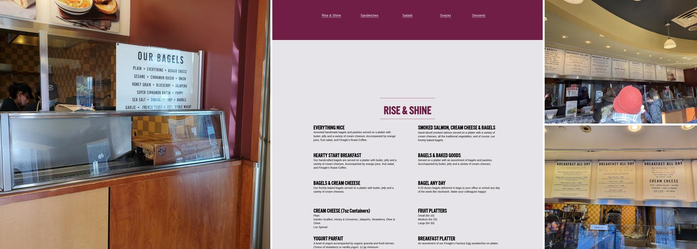 Finagle A Bagel Menu