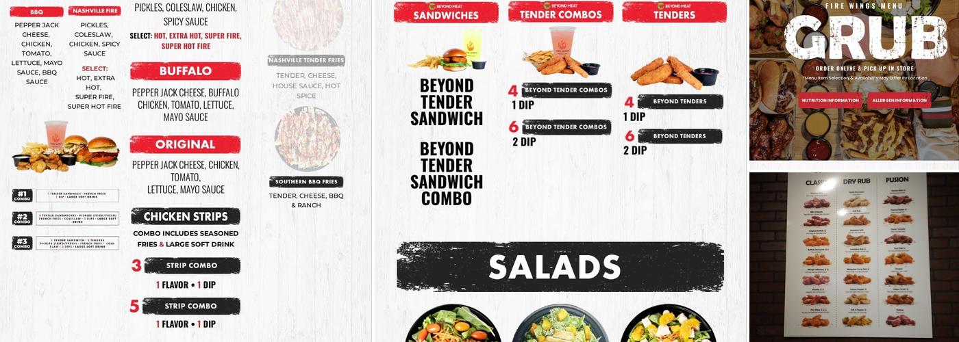 Fire Wings Natomas Menu