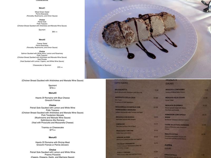 Firenze By Night Menu