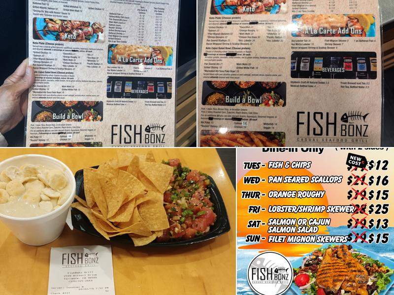 FishBonz Grill Menu