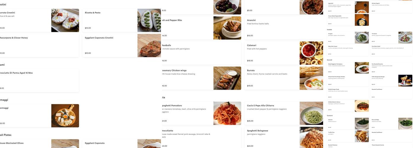 Follia Menu