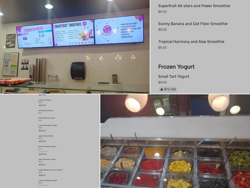 Forever Yogurt Menu