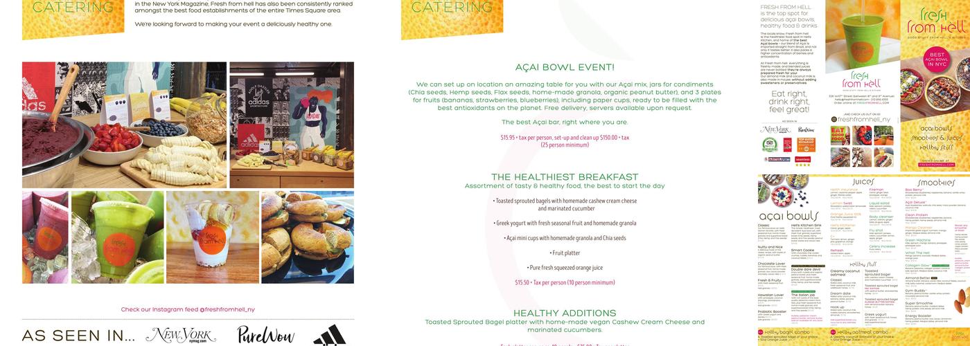 Fresh from hell Menu