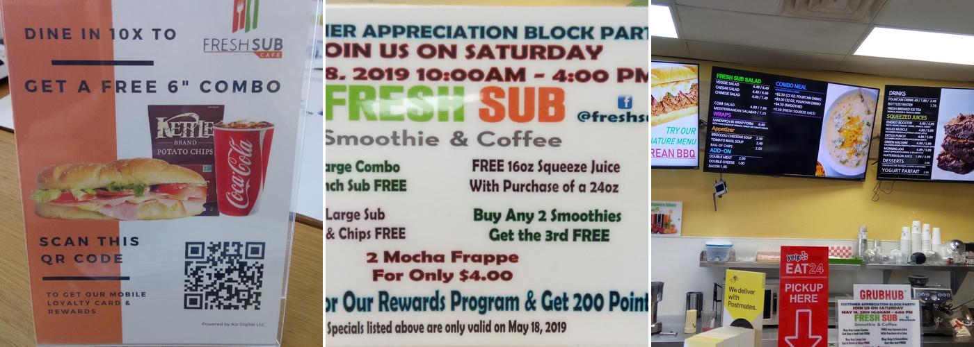 Fresh Sub Menu
