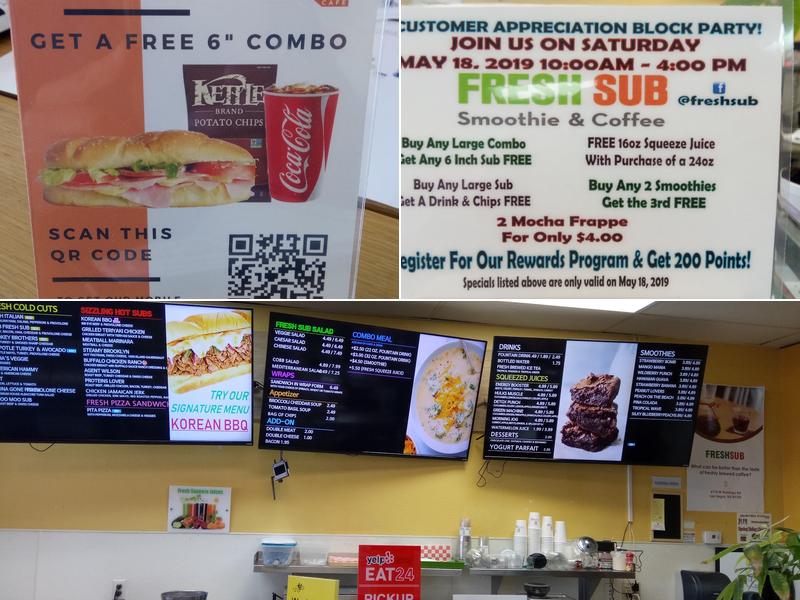 Fresh Sub Menu