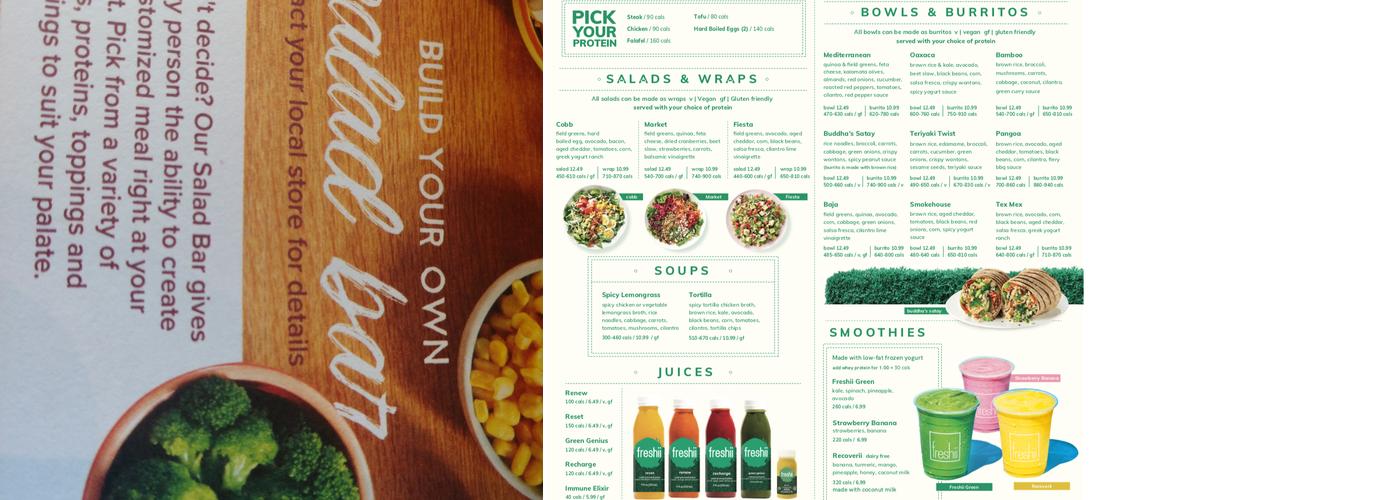 Freshii Menu