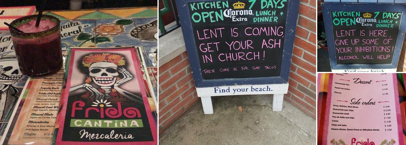 Frida Cantina Menu