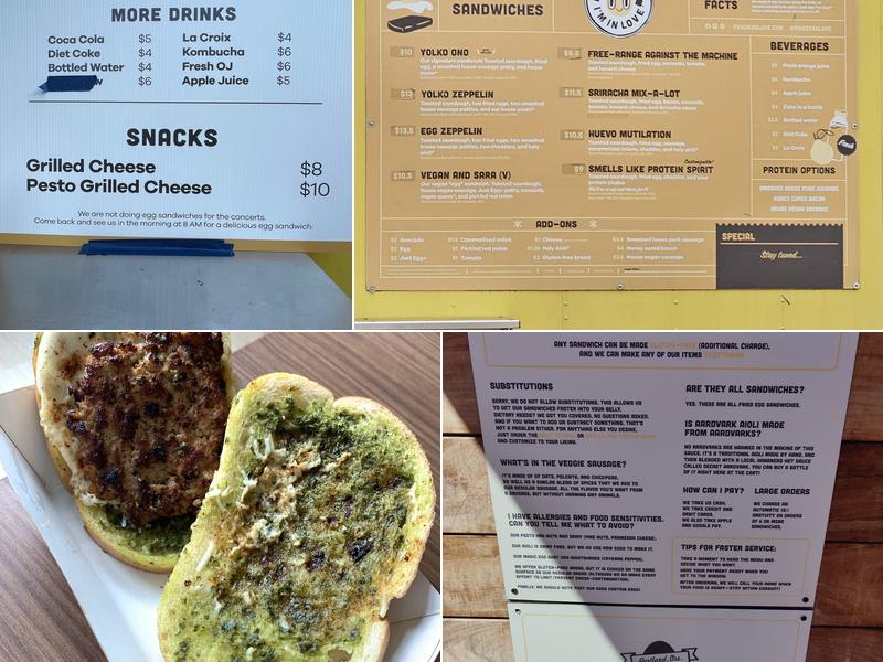 Fried Egg I'm In Love Menu