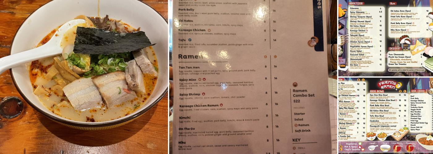 Friends Ramen Menu