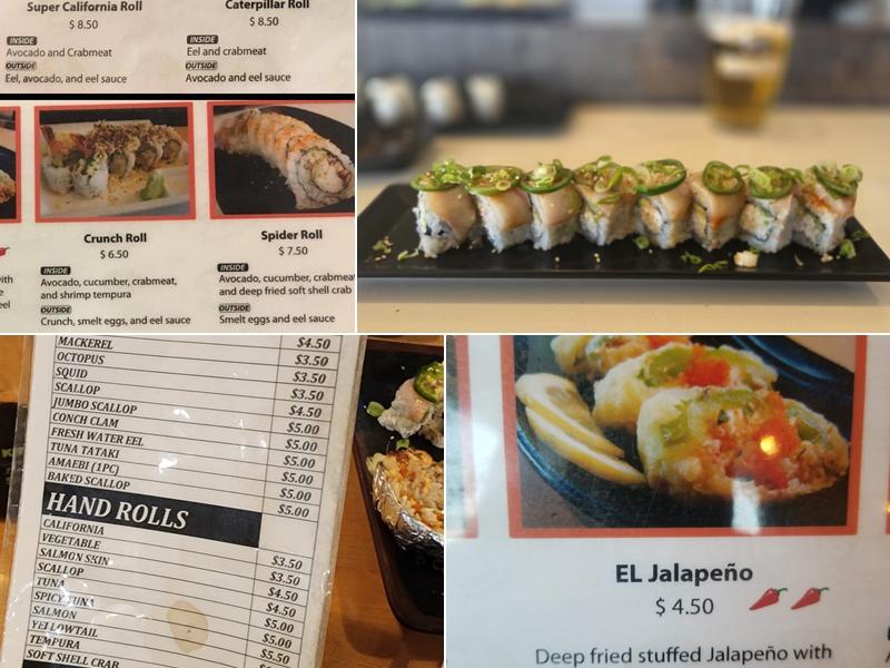 Full Moon Sushi Menu