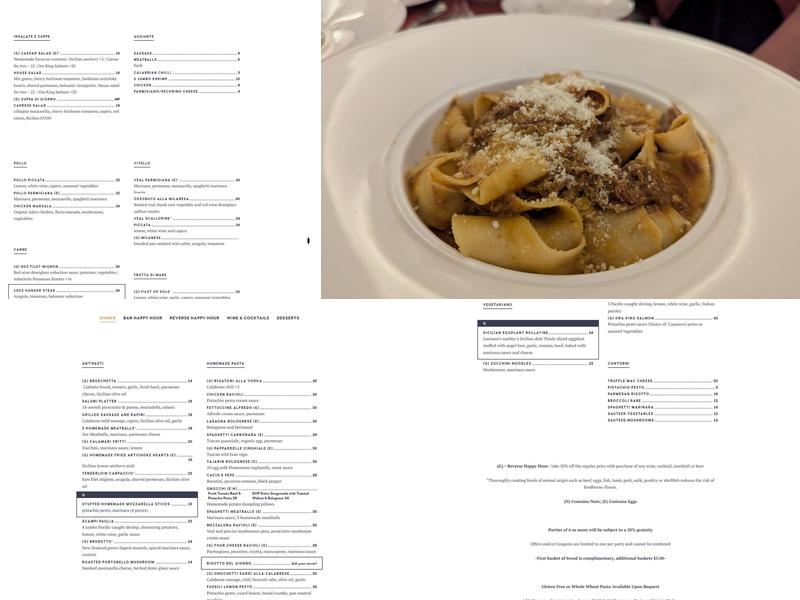 Gaetano's Ristorante Menu