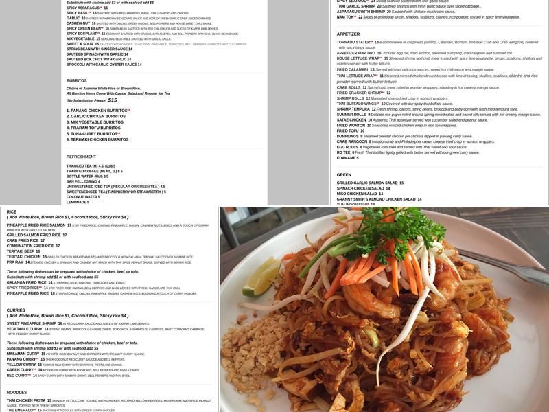 Galanga Thai Fusion Menu