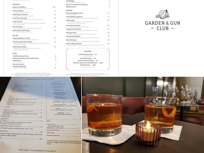 Garden & Gun Club Menu