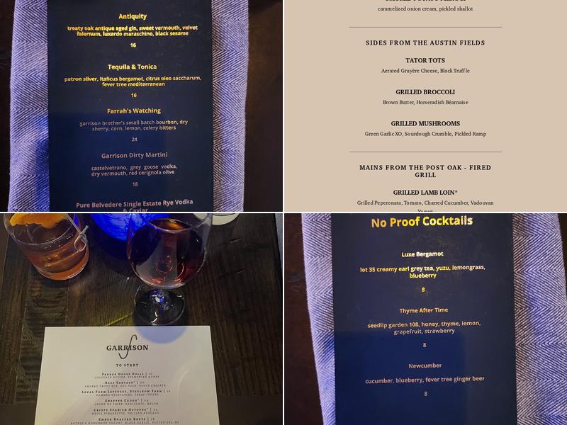 Garrison Menu