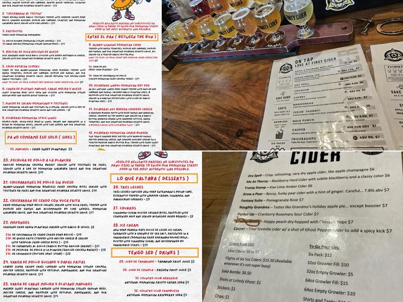 Trinity Cider Menu