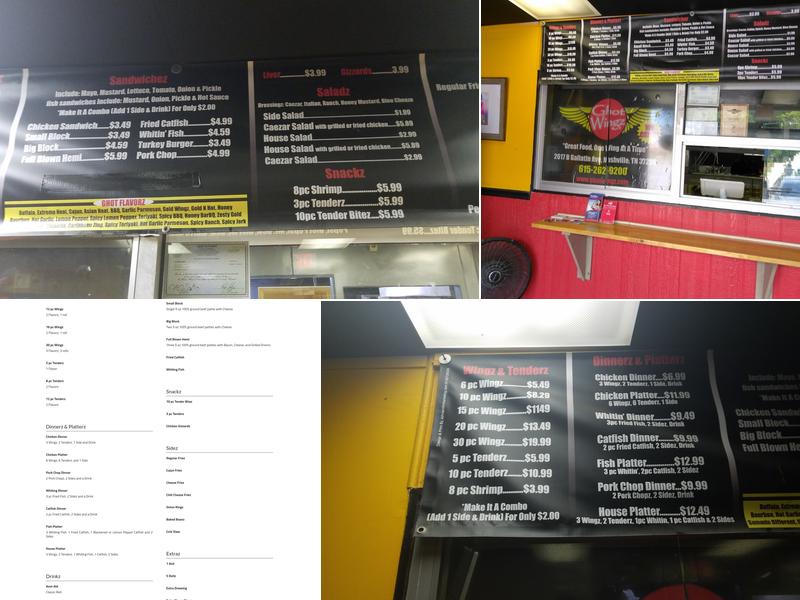 Ghot Wingz Menu