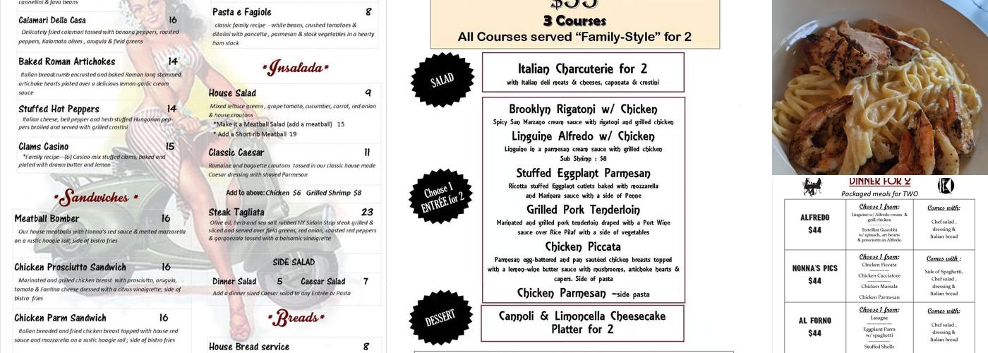 Giacobbi's Cucina Citta Menu