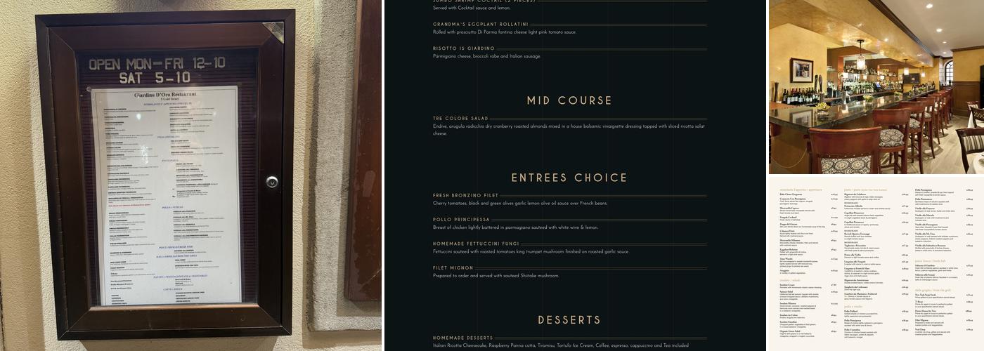 Giardino D'Oro Menu