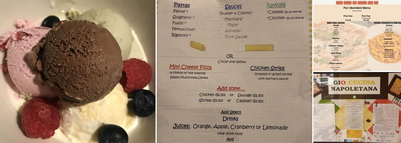 Gio Cucina Napoletana Menu