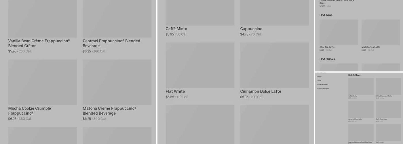 Starbucks Menu