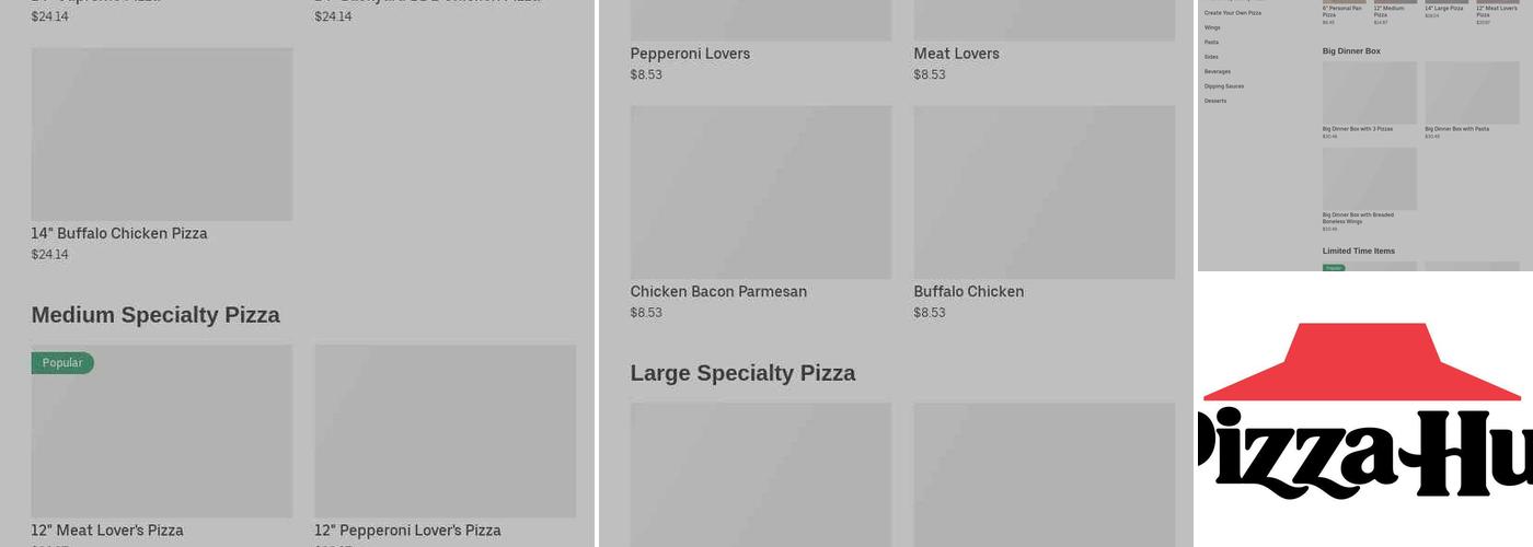 Pizza Hut Menu