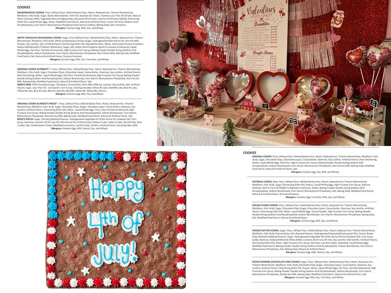 Great American Cookies Menu