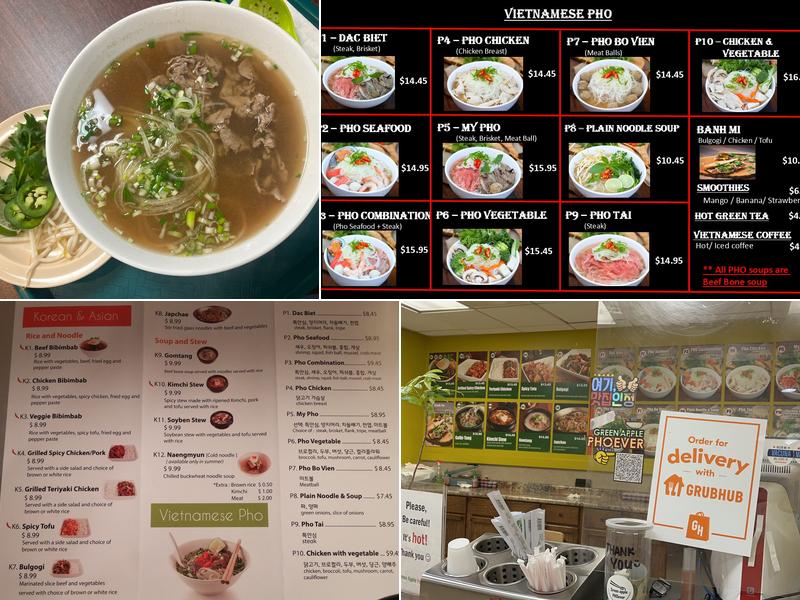 Green Apple PHOever Menu