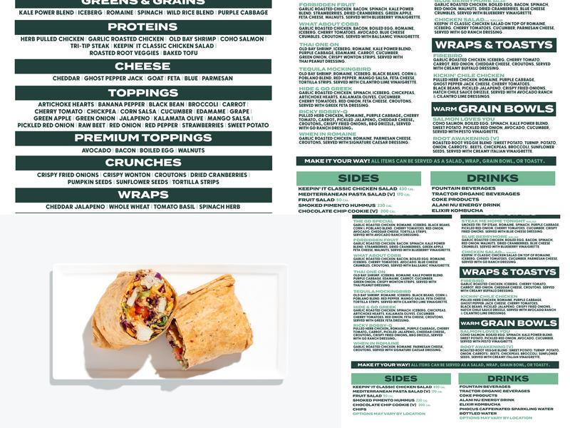 Green District Salads - St. Matthews Menu