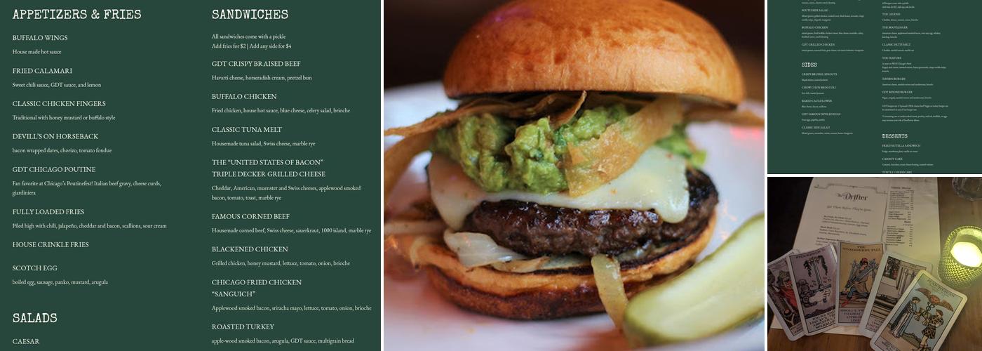 The Green Door Tavern Menu