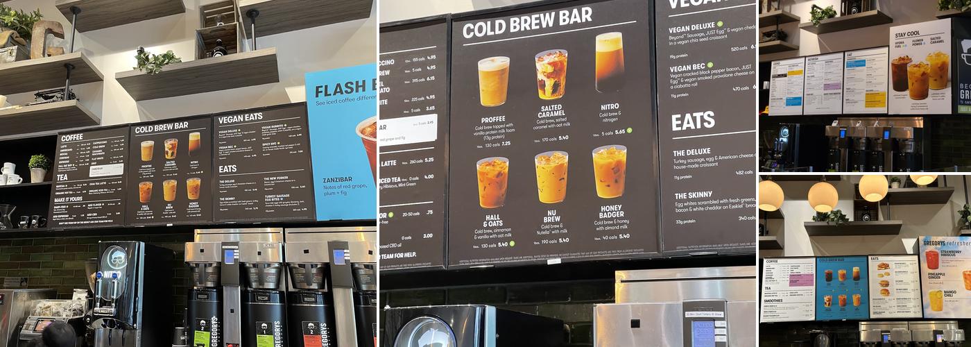 Gregorys Coffee Menu