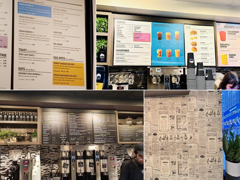 Gregorys Coffee Menu