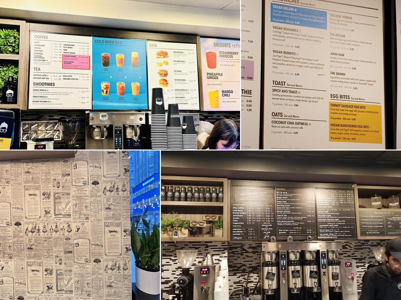 Gregorys Coffee Menu